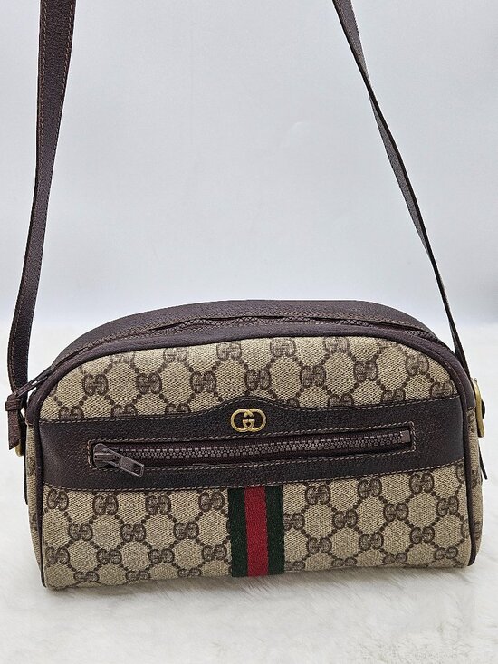 Gucci Handbags - Gucci Supreme Web Sherry Line shoulder bag